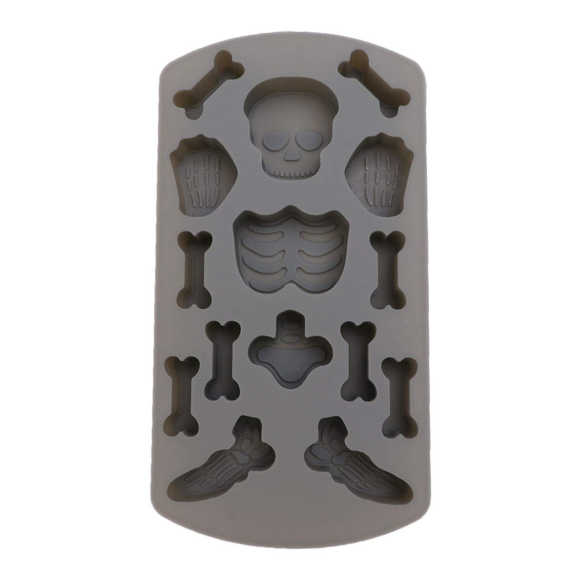 VALICLUD Halloween Silicone Baking Molds - Human Skeleton Cake Fondant Molds for DIY Desserts, Cupcakes & Cookies - Durable Dark Grey Baking Tools - Perfect for Halloween Parties, Themed Events & Spooky Treats