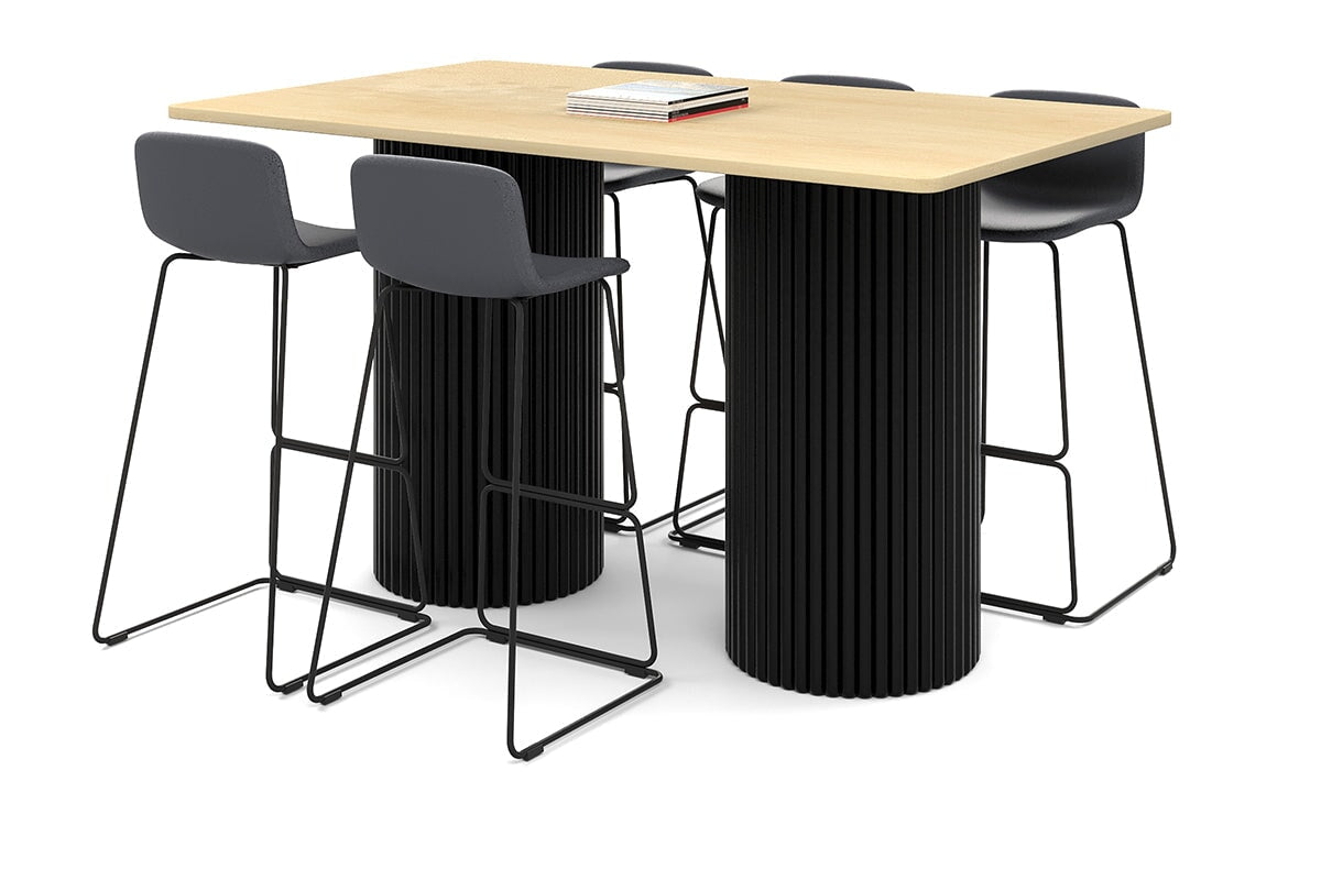 Premium Baobab Wood Circular Base Rectangle Dining Table with Rounded Corners - 1800mm x 1100mm Modern Kitchen Counter Table - Perfect for Dining Rooms, Kitchens and Open-Plan Living Spaces