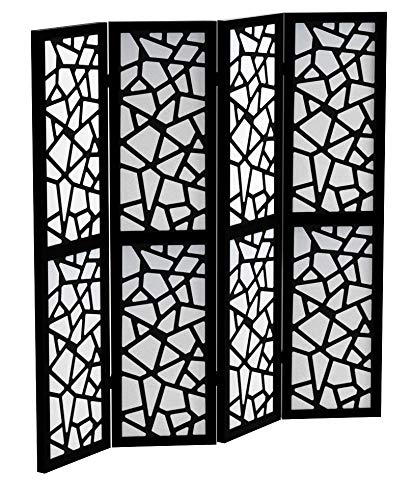 Roundhill Furniture Giyano 4-Panel Room Divider Screen - 70