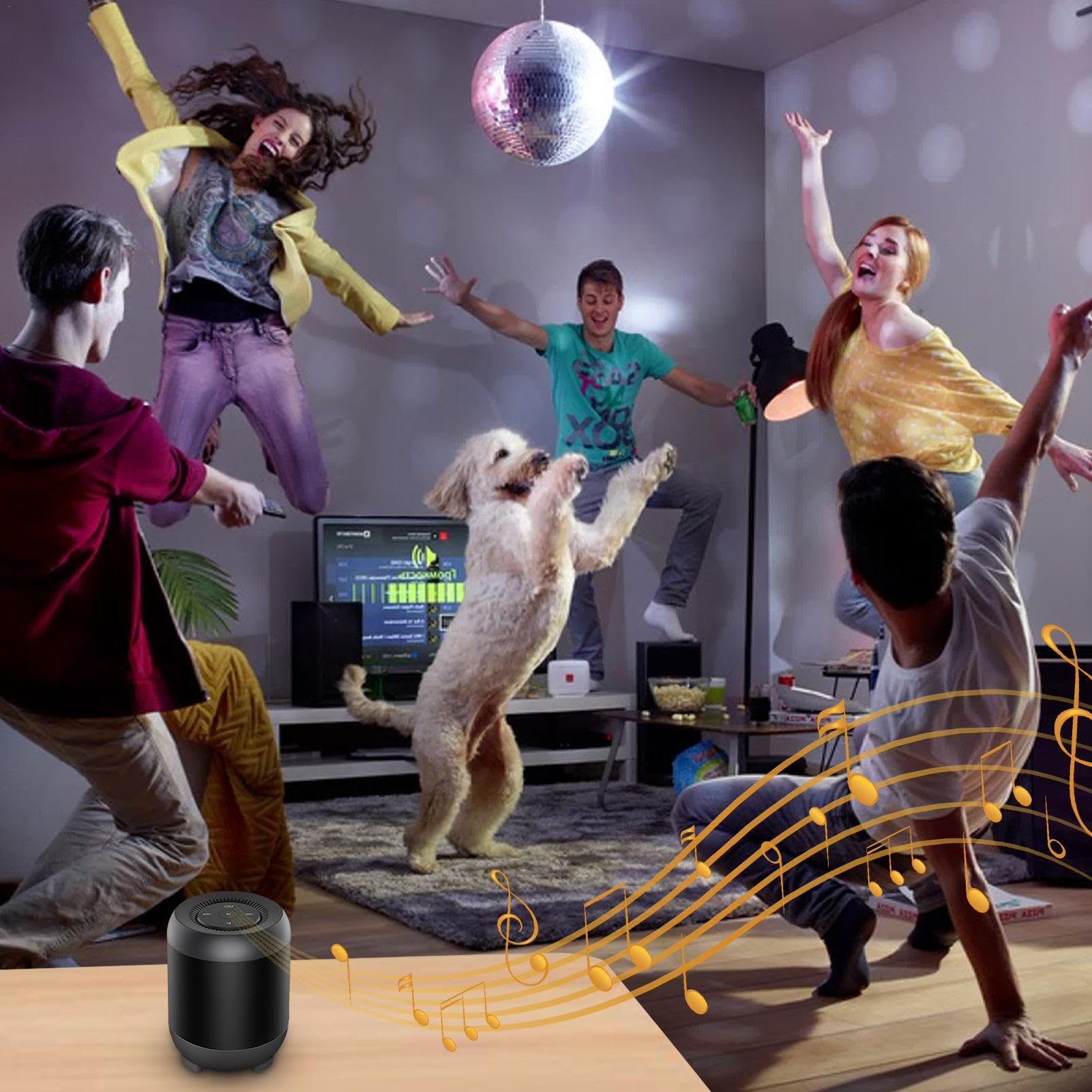 Portable Bluetooth Speaker with Deep Bass, Wireless Waterproof Speaker, Voice Control & Memory Card Slot - Perfect for Backpacking, Home, Outdoor, Travel and Party Use