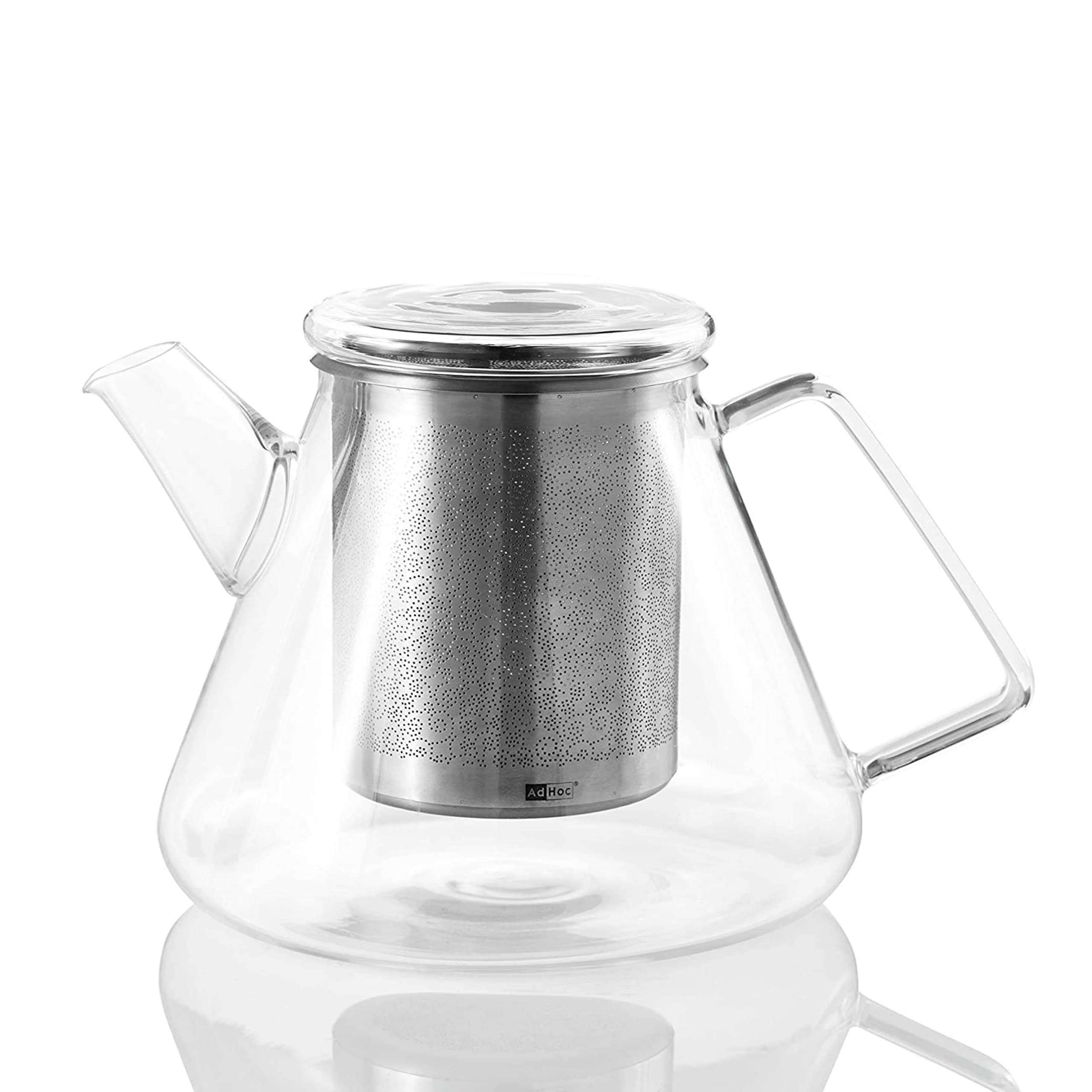 Premium Glass Teapot with Removable Infuser - 50oz Stovetop & Loose Leaf Tea Kettle - Large & Small Heat-Resistant Teapot for Home, Office, or Gift - Perfect for Herbal, Green, Black & Iced Tea Brewing