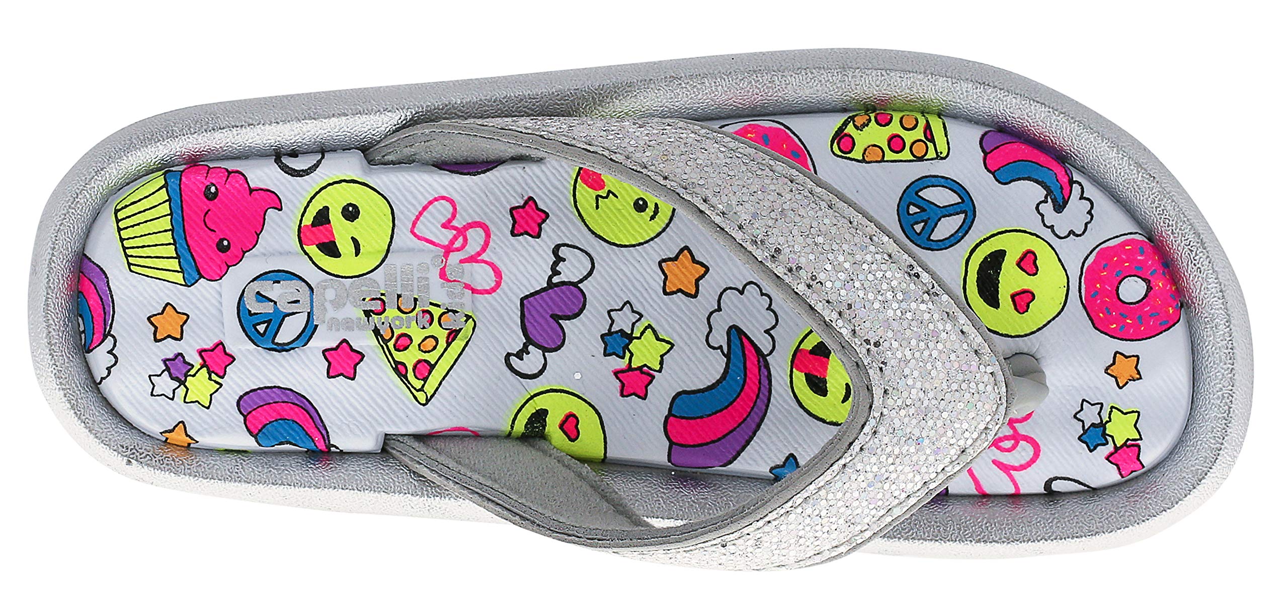 Capelli New York Girls Fashion Pool Slide Sandals - Comfortable Waterproof Summer Sandals for Kids, Beach, Pool & Outdoor Play