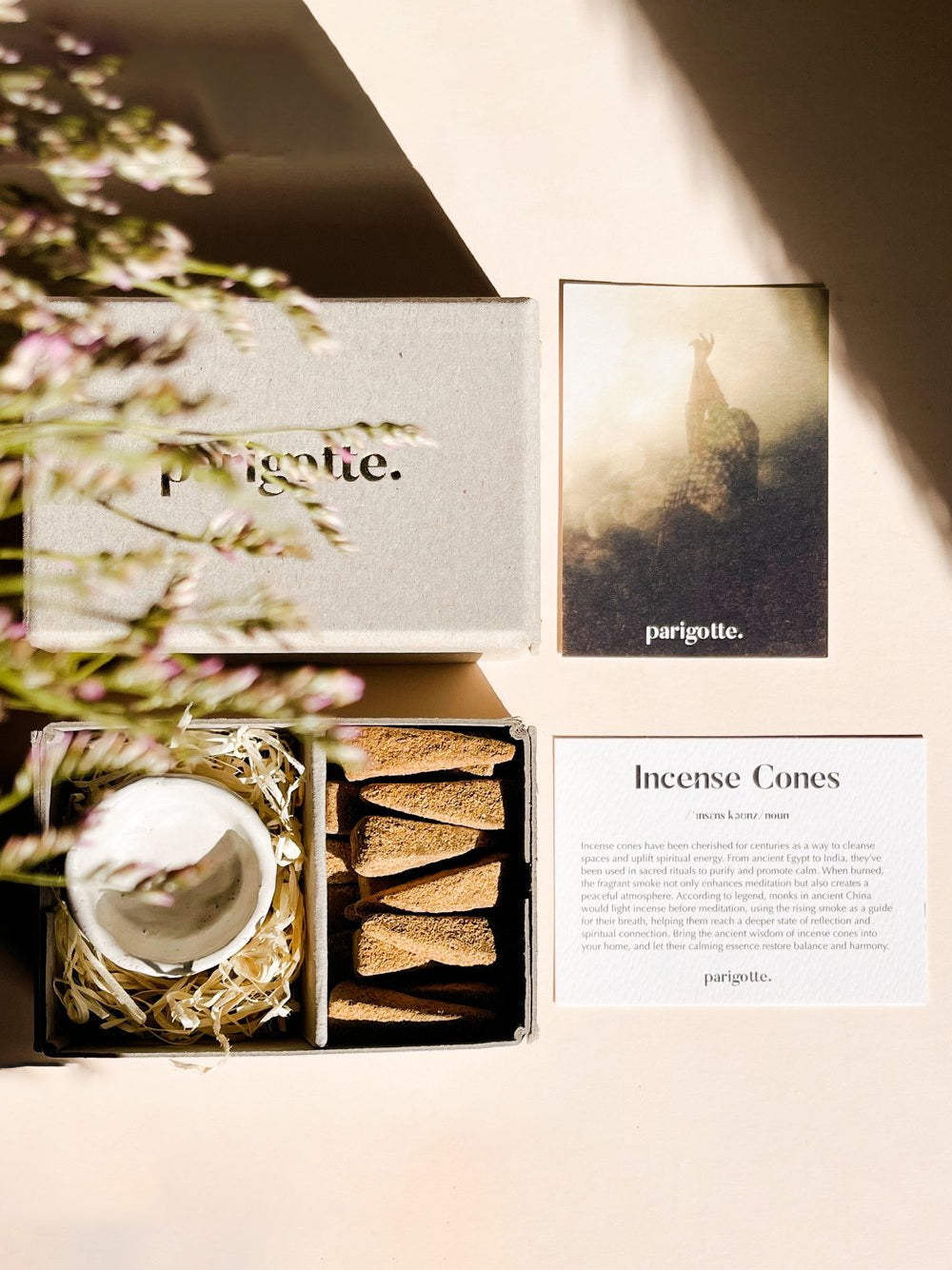 Premium Palo Santo Incense Cones Set - Natural Aromatic Resin for Meditation, Yoga & Home Relaxation - Handcrafted Spiritual Smudging Kit for Stress Relief & Positive Energy