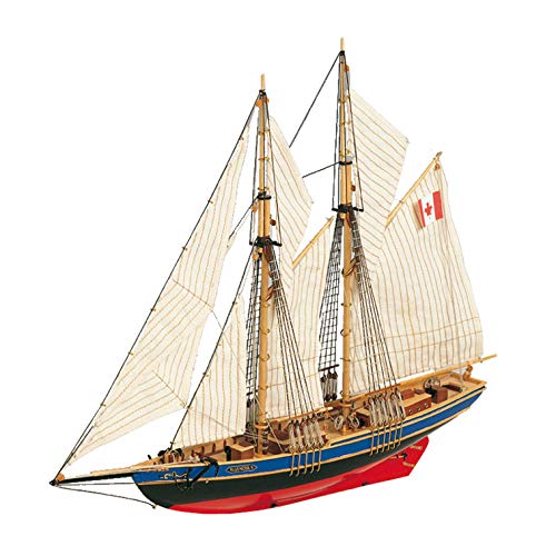 Bluenose II Model Ship Kit 1:135 Scale - Wooden Boat Building Kit for Adults, Perfect for Collectors & DIY Hobbyists - Great for Home Decor, Gifts & Maritime History Enthusiasts