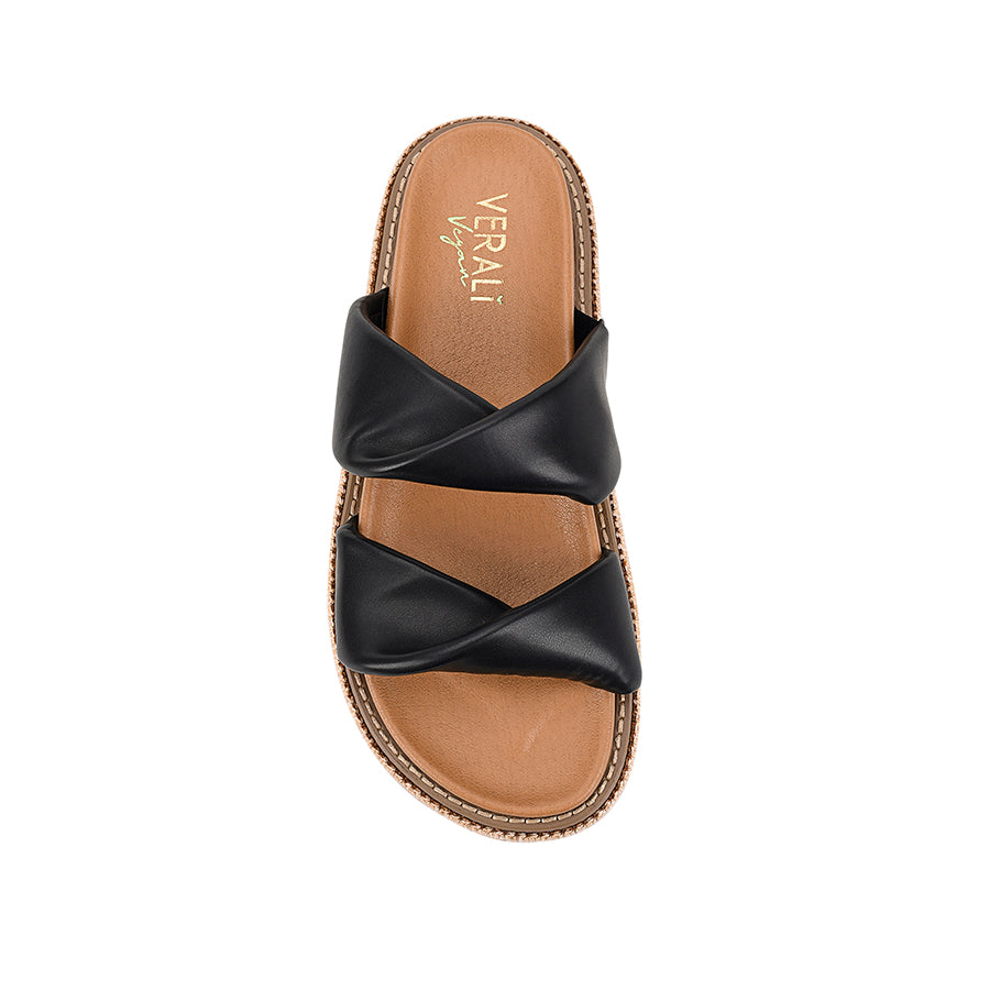 Rue Flatform Slides for Women - Black Platform Sandals | Comfortable Summer Slide Shoes for Beach, Pool, and Casual Outings