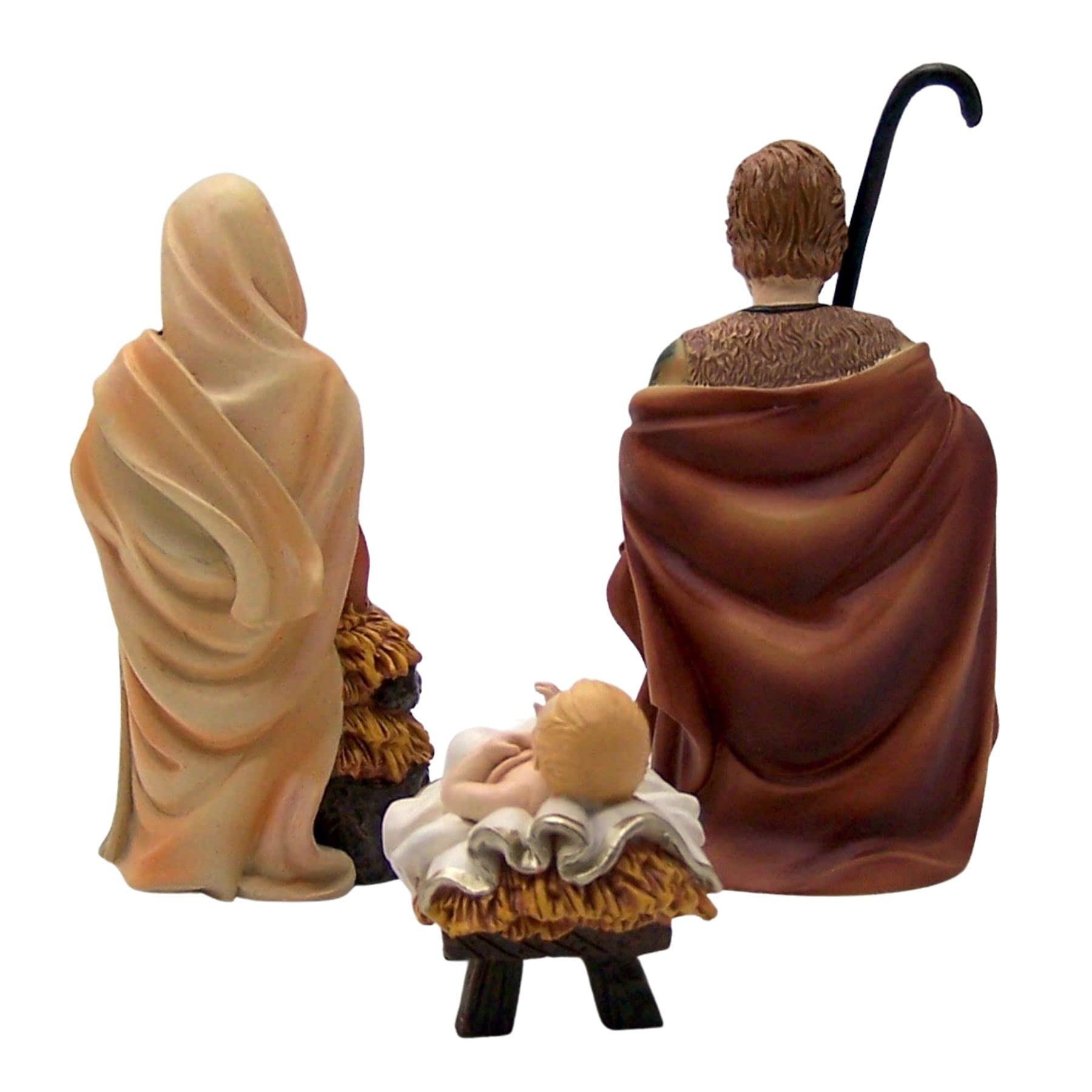 6 Piece Roman Nativity Set with Stable, Shepherd & Donkey - Perfect for Christmas Decorations, Home Nativity Displays & Holiday Gift Giving
