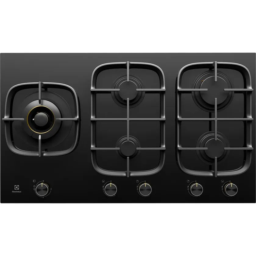 Electrolux EHG955BE 90cm Gas on Glass Cooktop - Premium Built-in Stove for Modern Kitchens | Energy Efficient & Easy to Clean | Perfect for Home Chefs & Cooking Enthusiasts