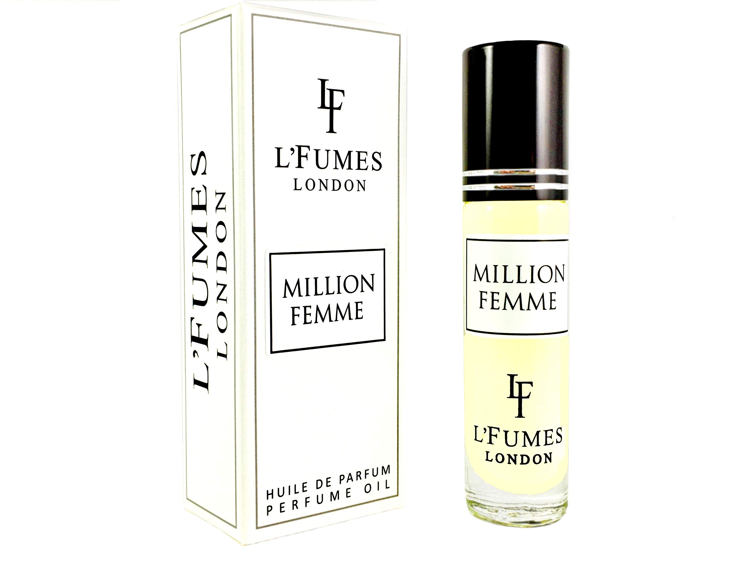 L'Fumes London MILLION FEMME Perfume Oil for Women - 8ml Roll-On Fragrance, Long-Lasting Floral Scent - Perfect for Date Nights, Office Wear & Special Occasions