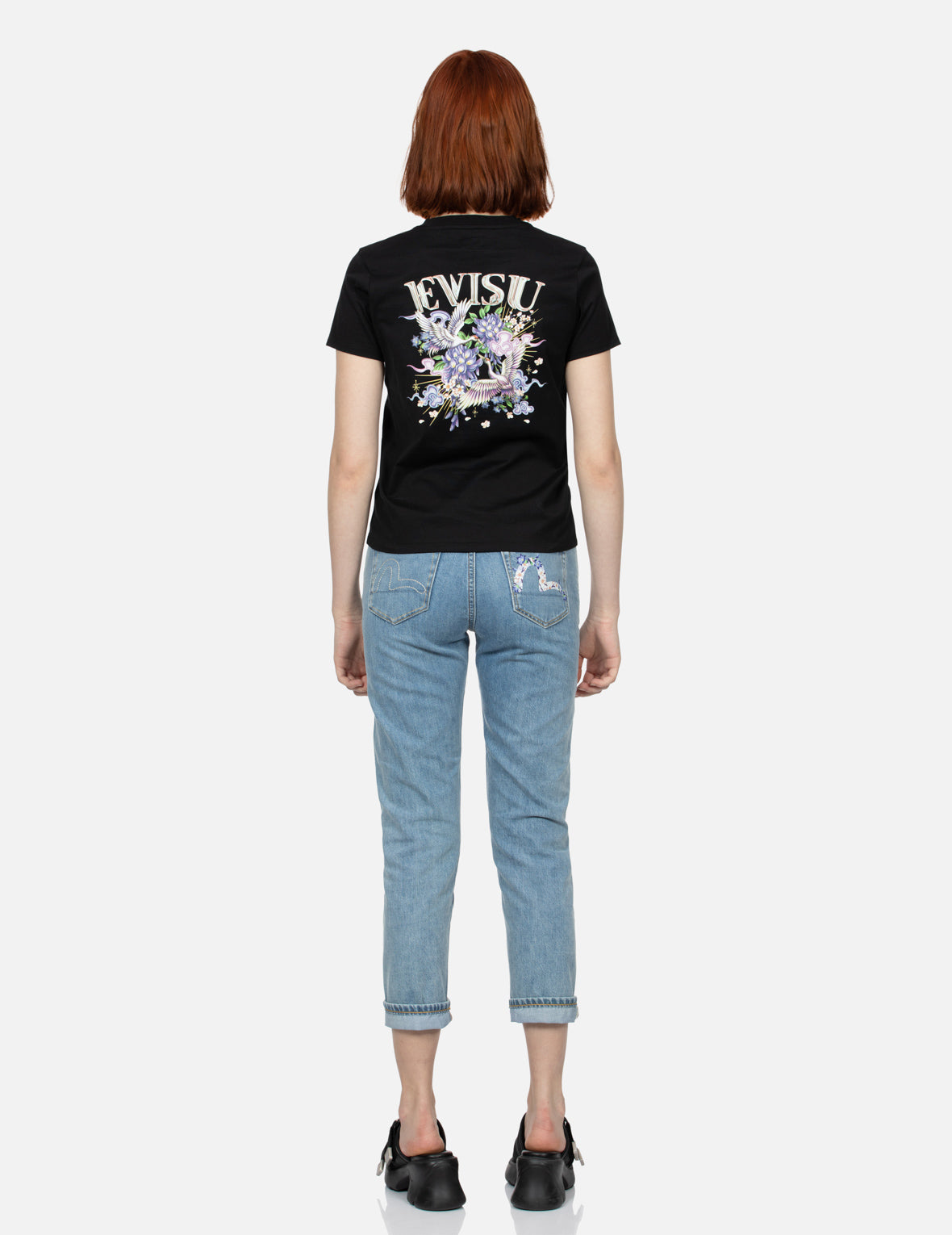 Cranes and Wisteria Print Regular Fit T-Shirt for Men | Japanese Inspired Casual Tee | Perfect for Streetwear, Summer Outfits & Everyday Wear