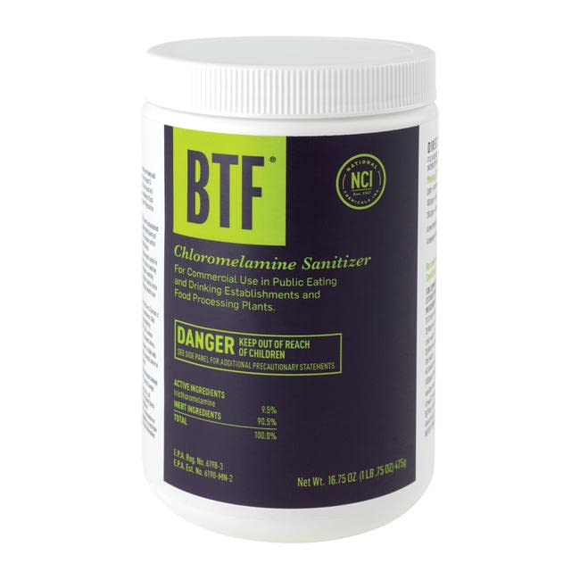 National Chemicals 12001 BTF Chloromelamine Sanitizer Powder (1 lb) - Disinfectant for Water Treatment, Pool & Spa Cleaning, Industrial Sanitation