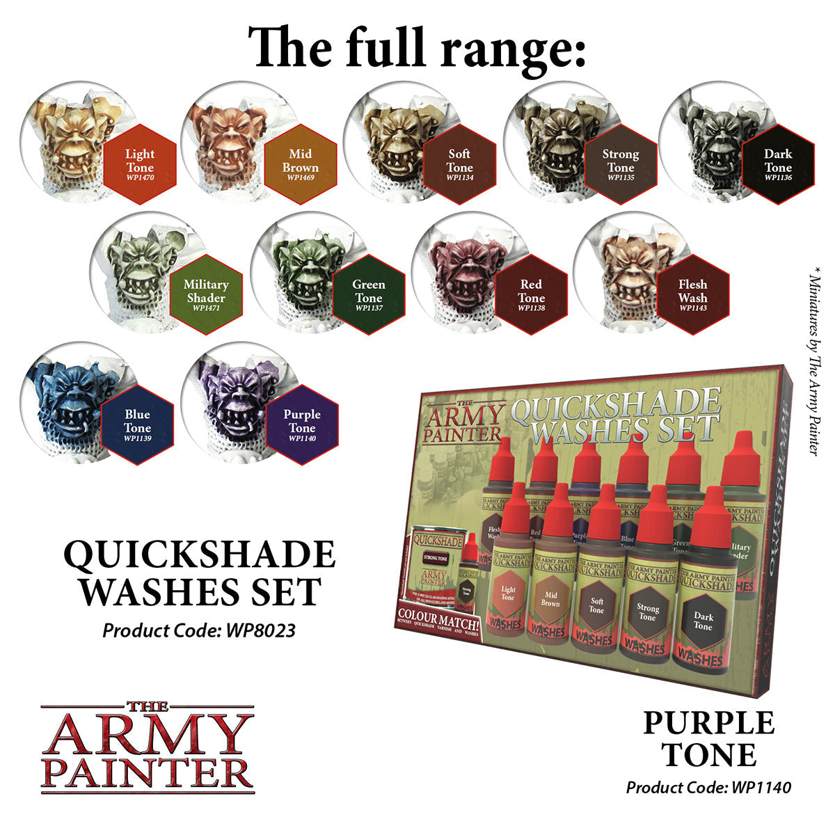 Warpaints Washes: Premium Purple Tone Acrylic Paint for Miniatures & Models - Perfect for Warhammer, D&D, and Tabletop Gaming