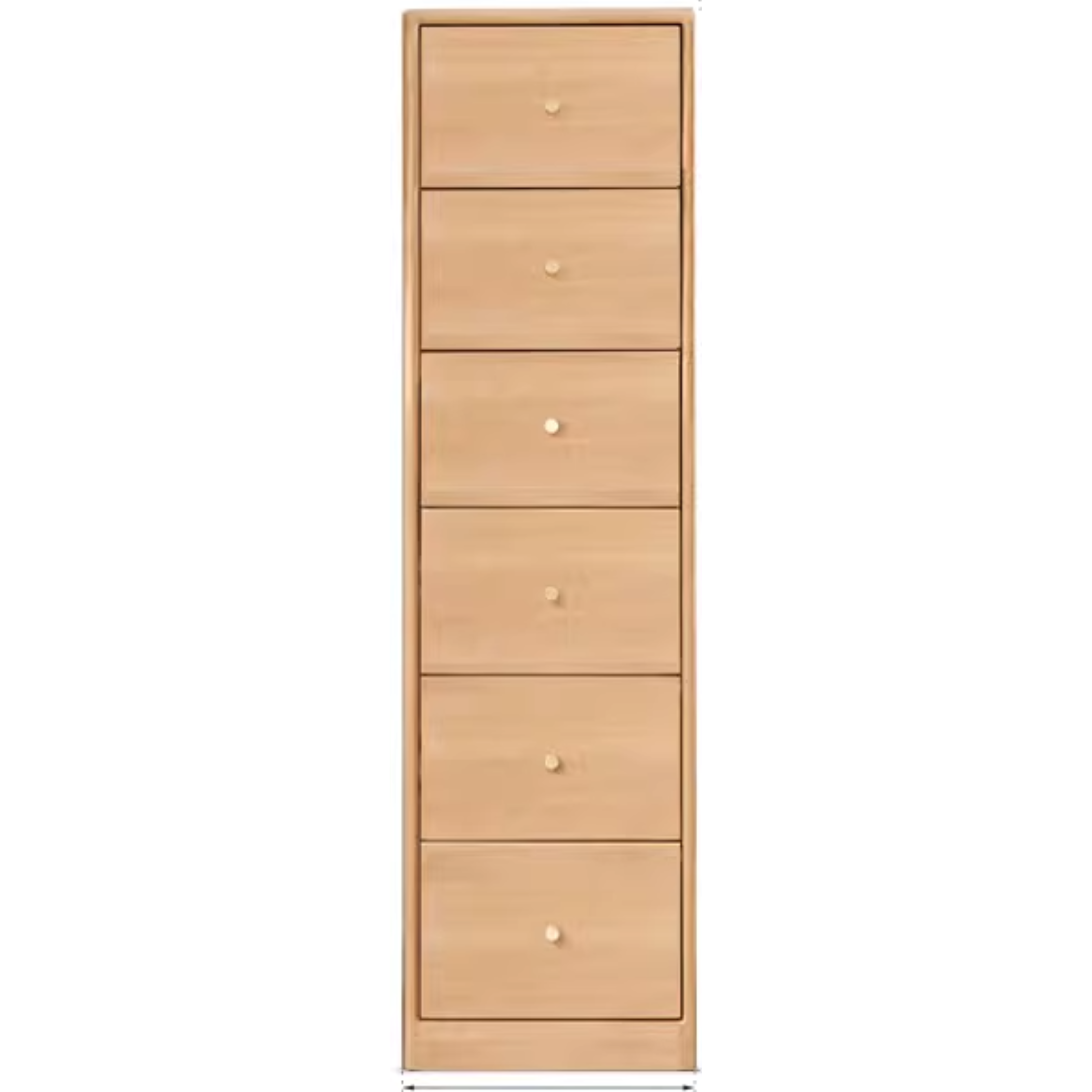 11.8x15x43.3inch / 30x38x110сm /Natural Wood Color/ Beech high six-drawer cabinet / WORLDWIDE DELIVERY 5-6 WEEKS