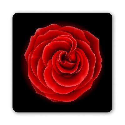 Red Rose on Black Leather Keychain with Silver Keyring - Stylish & Durable Key Holder for Women & Men - Perfect for Gifts, Home, Office & Travel Accessories