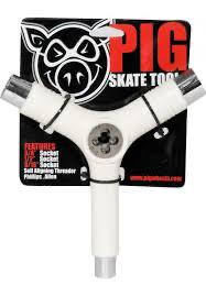 Pig Skate Tool - Professional Skateboard Multi-Tool for Adjusting Trucks & Bearings | Perfect for Skateboarders & Longboarders | Use at Skate Parks, Home, or On-the-Go