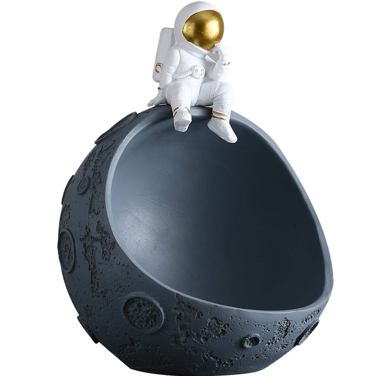 Abstract Astronaut Resin Statue - Creative Desk & Home Decor, Space-Themed Figurine for Living Room, Office, or Gift | Unique Storage Sculpture for Sci-Fi & Space Enthusiasts