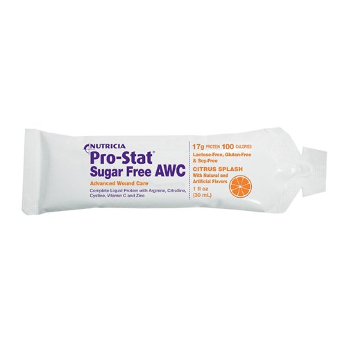 Pro-Stat AWC Sugar Free Citrus Splash Protein Supplement - 96 Count (1 oz Packets) | Lactose-Free, Gluten-Free & Soy-Free | Wound Healing Support | Ideal for Post-Surgery Recovery & Nutritional Support