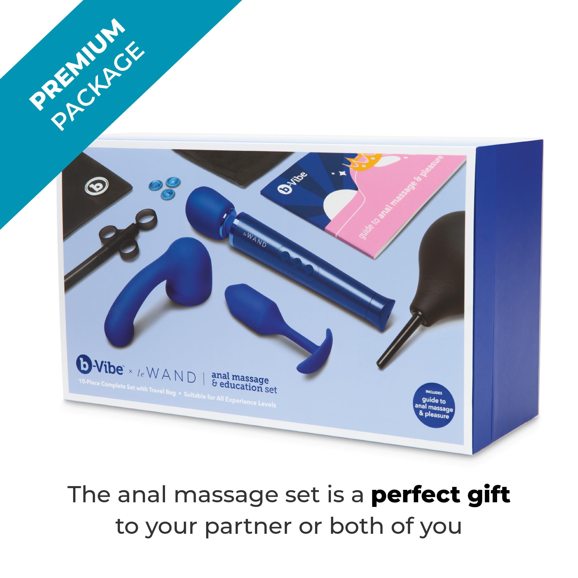 Premium b-Vibe Anal Training Plug Set - Couples Adult Massager & Education Kit for Anal Play, Prostate Stimulation & Sexual Pleasure | Perfect for Beginners, Couples & Solo Play at Home
