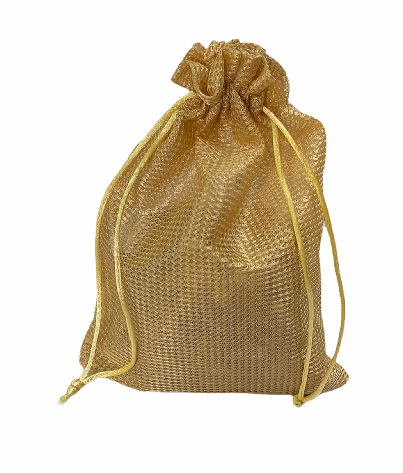 Krisah 12-Pack Self Design Potli Bags 23x18cm - Perfect for Wedding Favors, Party Gifts & Indian Festival Celebrations