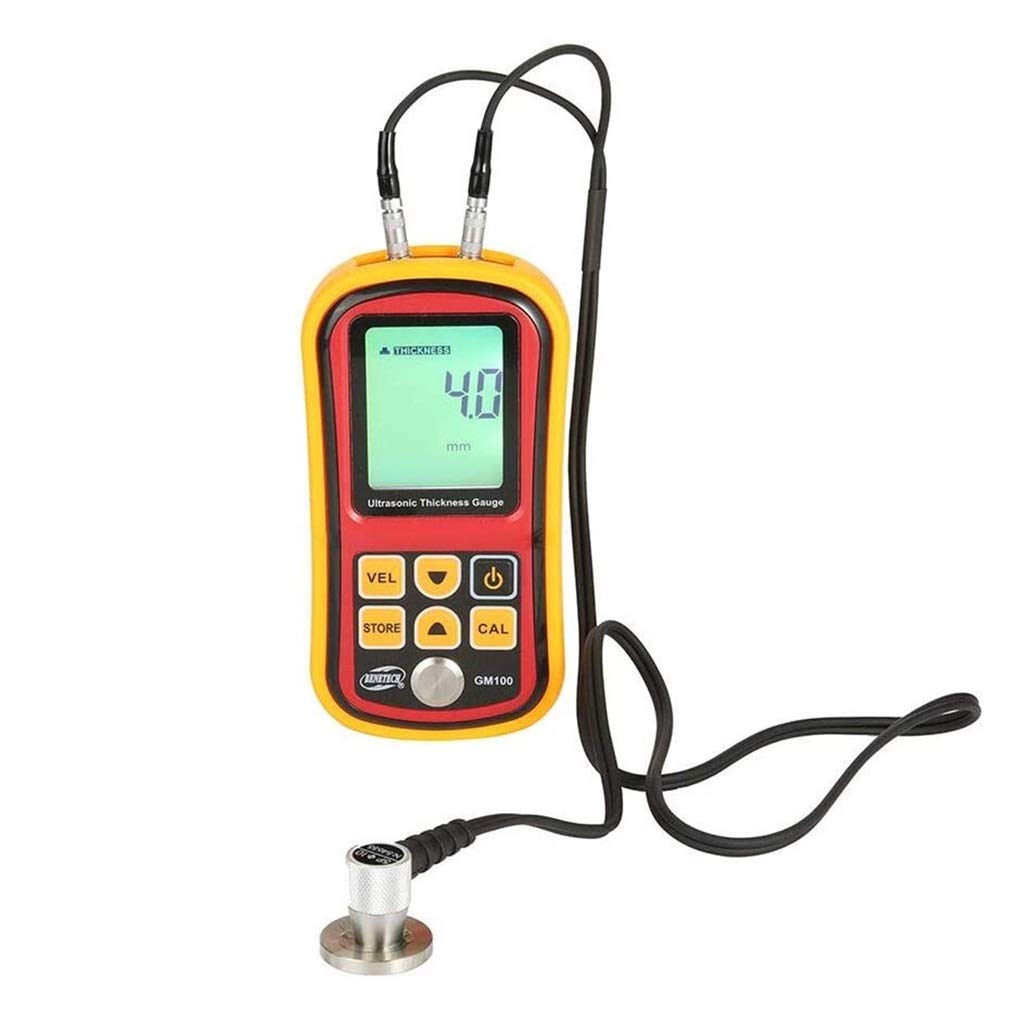High Accuracy Digital Ultrasonic Thickness Gauge - 1.2-225mm Range, 0.1mm Resolution LCD Display for Metal & Steel Measurement - Portable Sound Velocimeter for Industrial, Construction & Pipeline Inspection