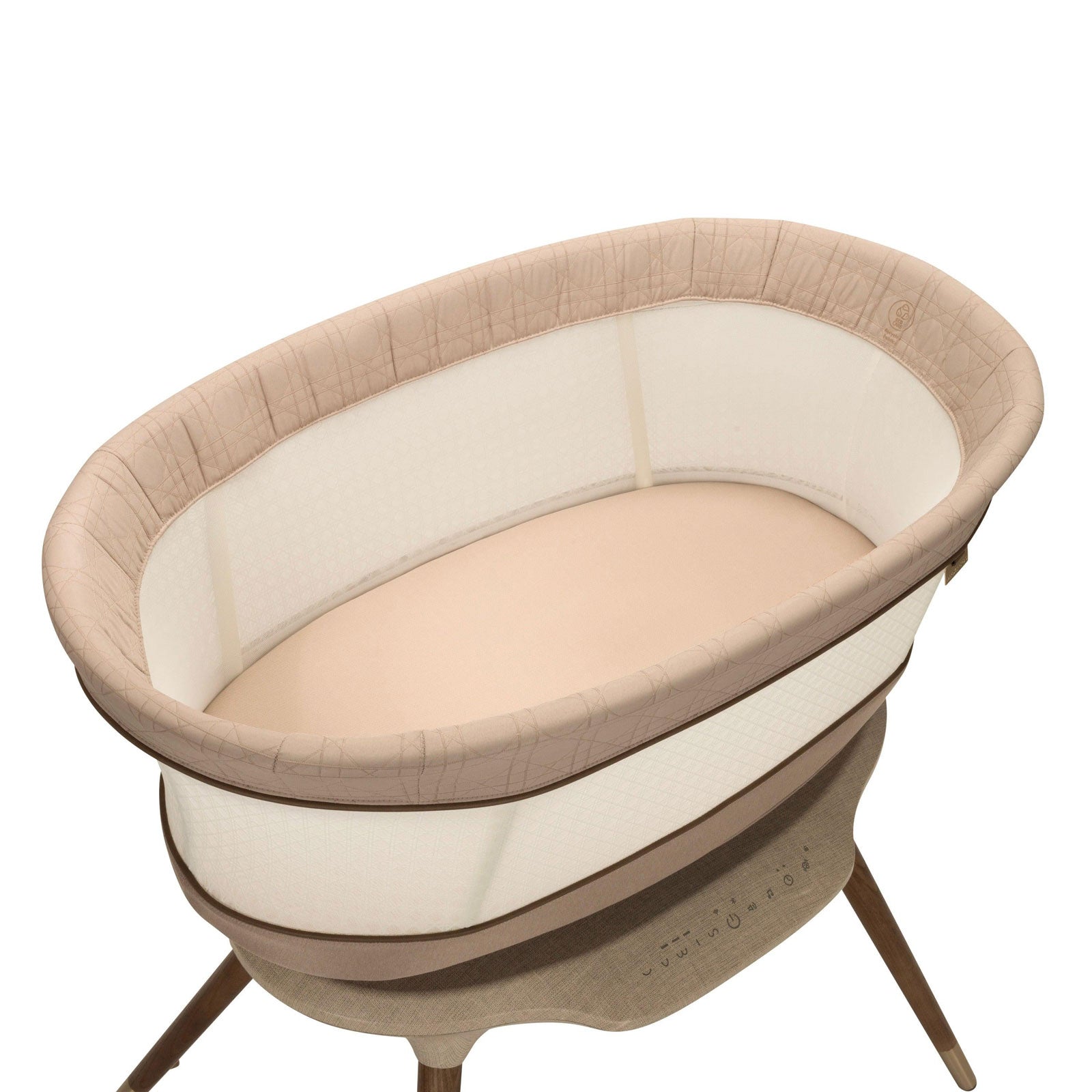 Maxi Cosi Starling Smart Bassinet – Auto Rocking Baby Bassinet with Bluetooth, White Noise & Sleep Tracking – Perfect for Nursery, Bedroom & Travel