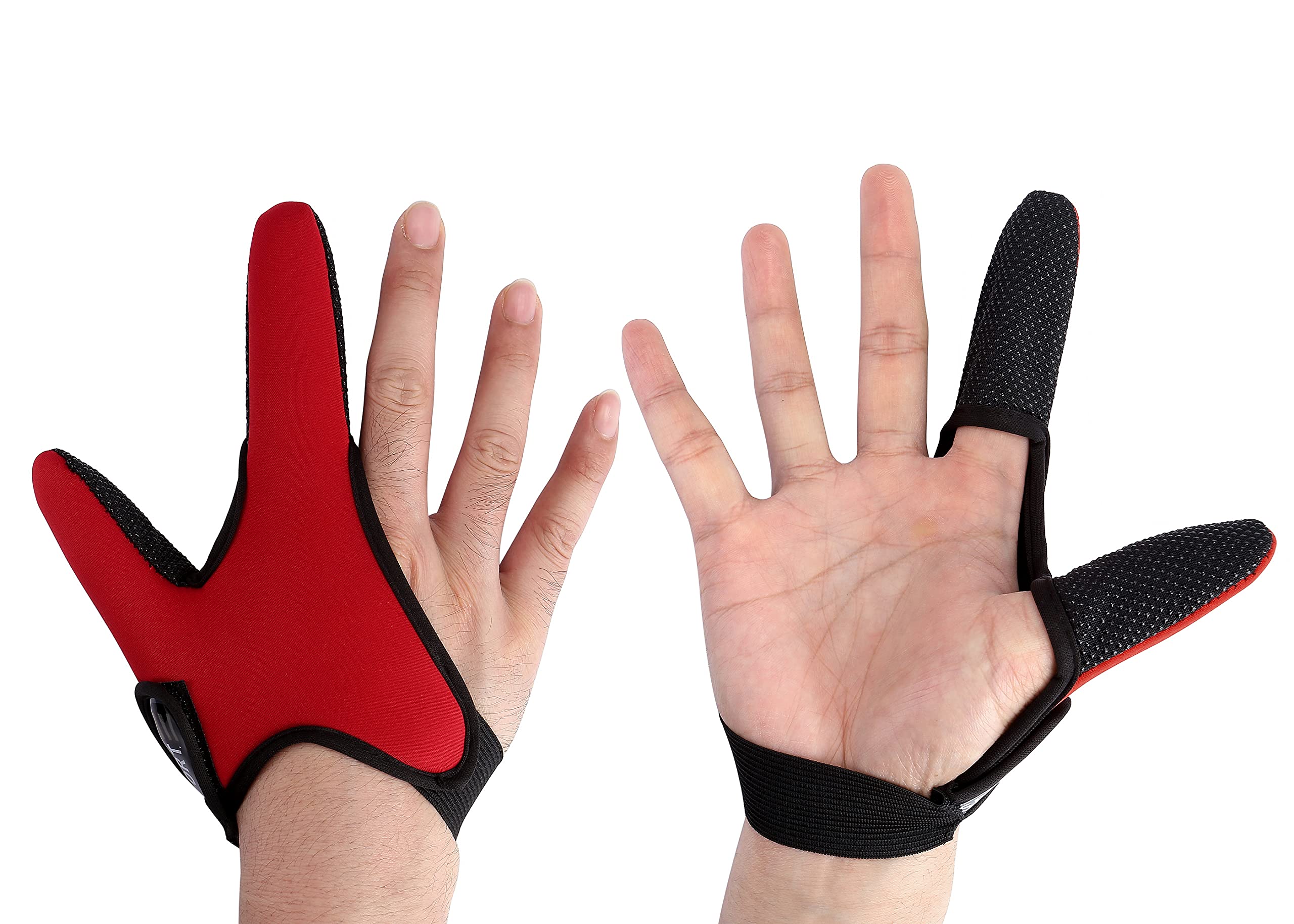 3pcs Anti-Slip Fishing Gloves - Professional Thumb & Index Finger Protector for Casting - Waterproof & Durable Grip for Saltwater & Freshwater Fishing - Ideal for Fly Fishing, Bass Fishing & Outdoor Sports