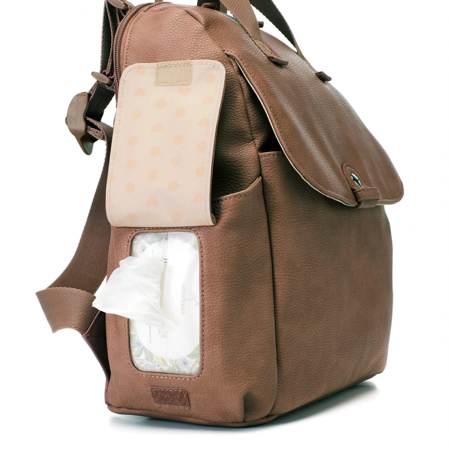 Babymel Robyn Vegan Leather Diaper Bag - Stylish & Spacious Baby Changing Bag for Moms - Perfect for Travel, Shopping & Daily Use