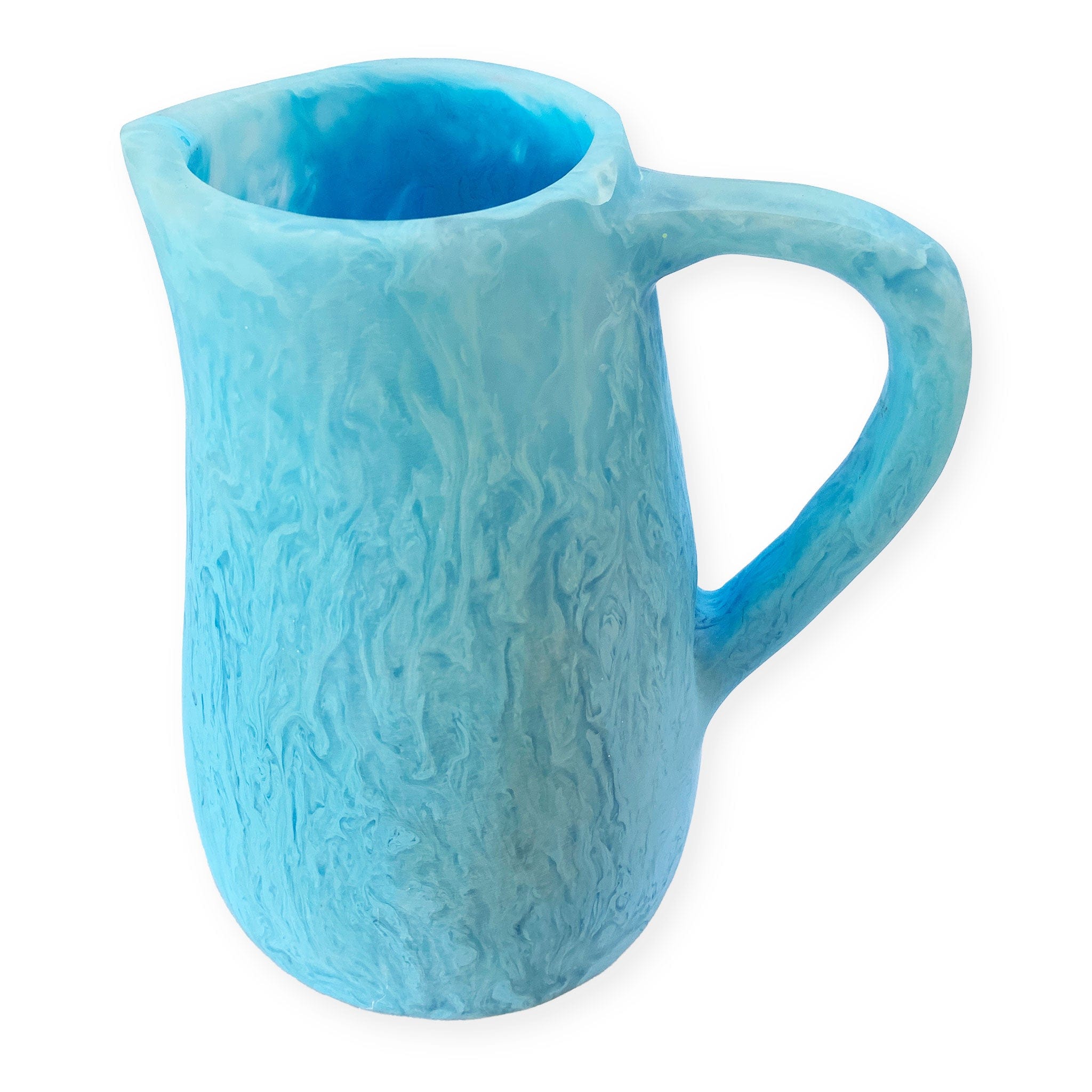Handmade Resin Swirl Tall Jug in Pale Blue - Perfect for Kitchen Storage, Home Decor & Gift Giving