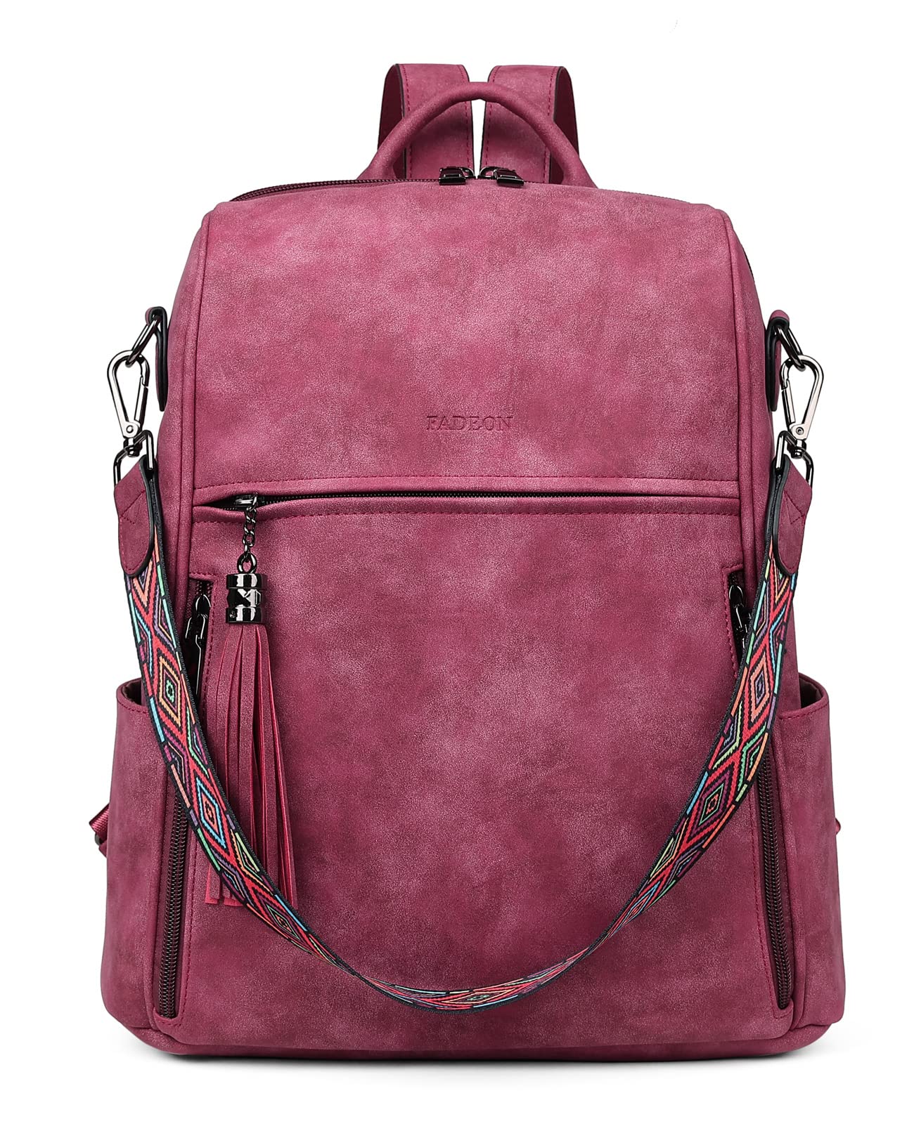 FADEON Genuine Leather Backpack Purse for Women - Stylish Designer Shoulder Bag, Convertible Travel Backpack & Book Bag - Perfect for Work, School & Travel Accessories