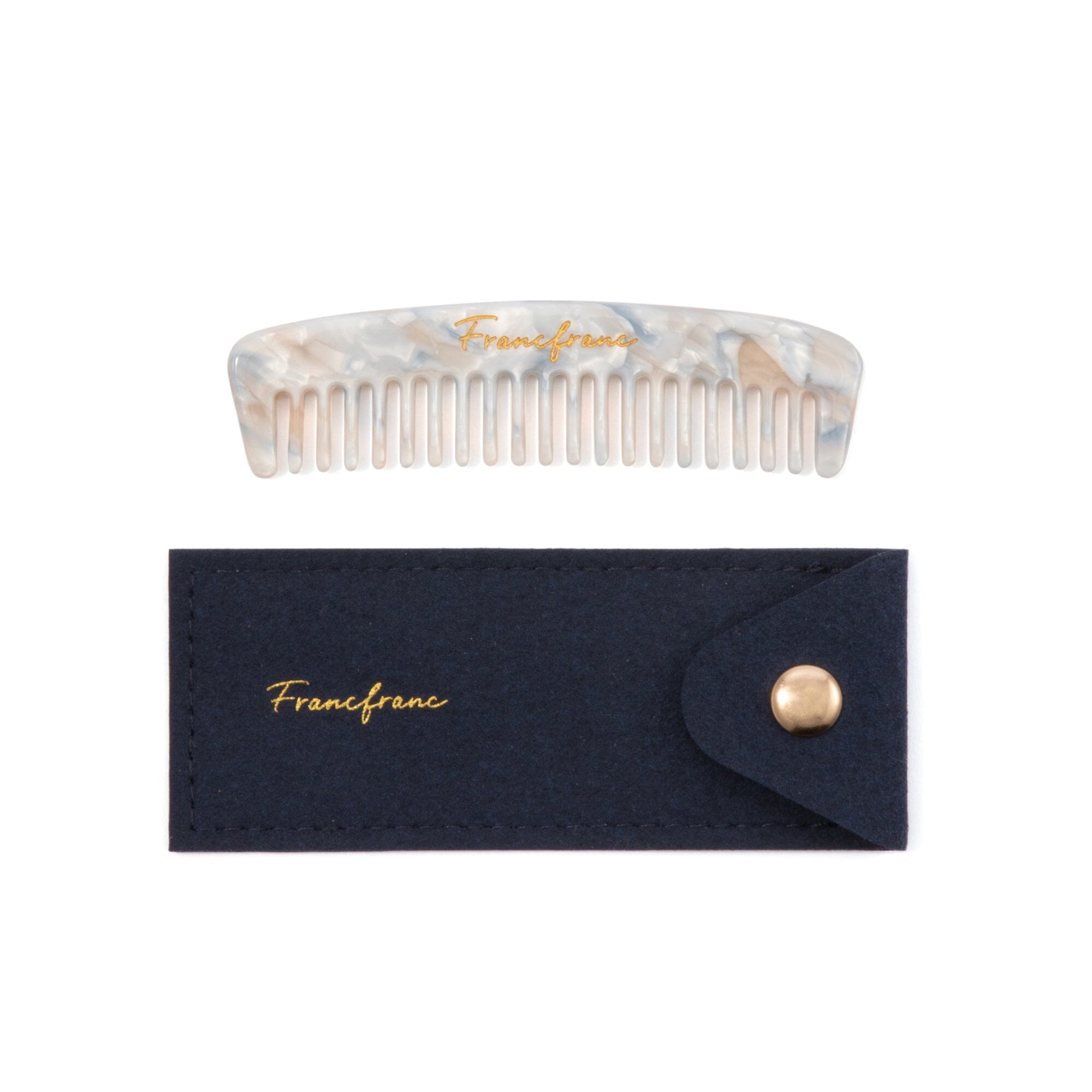 Compact Comb with Pouch - Travel-Friendly Hair Comb for Men & Women - Perfect for On-the-Go Styling, Gym, Travel & Emergency Touch-Ups