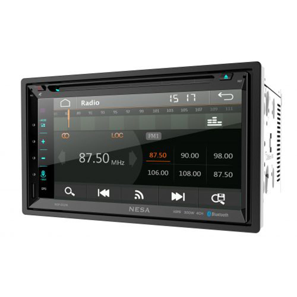 NESA NSP 652N 2 DIN Car Stereo with GPS Navigation & Android Auto - Bluetooth Multimedia Receiver for Hands-Free Calling & Music Streaming | Perfect for Road Trips & Daily Commutes