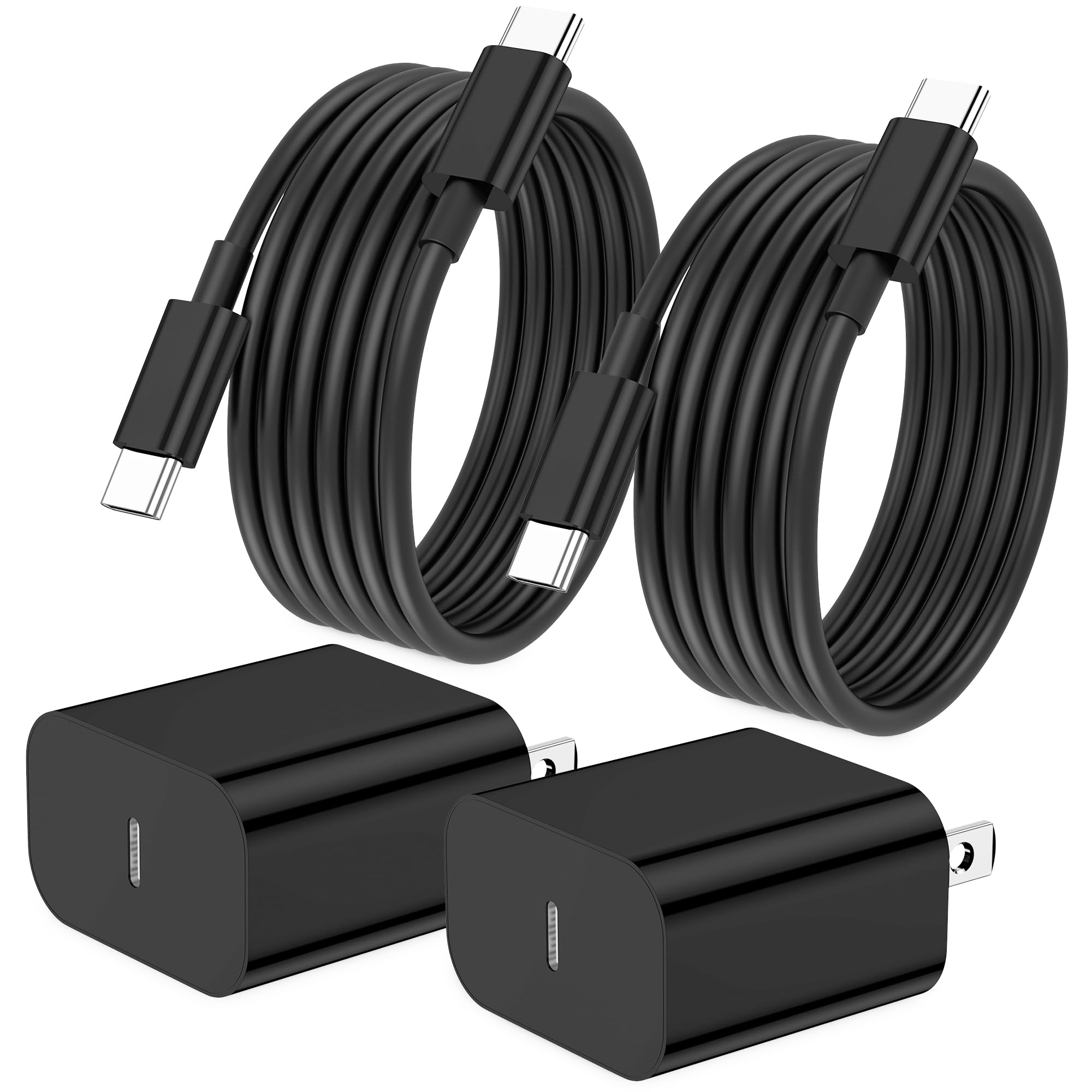 20W USB C Fast Charger Block 2-Pack for iPhone 16/15 Series & iPad - Quick Charge Compatible with iPhone 16 Pro Max/16 Pro/15 Pro Max/15 Pro/15 Plus, iPad Pro/Mini, MacBook - Perfect for Home, Office & Travel Charging