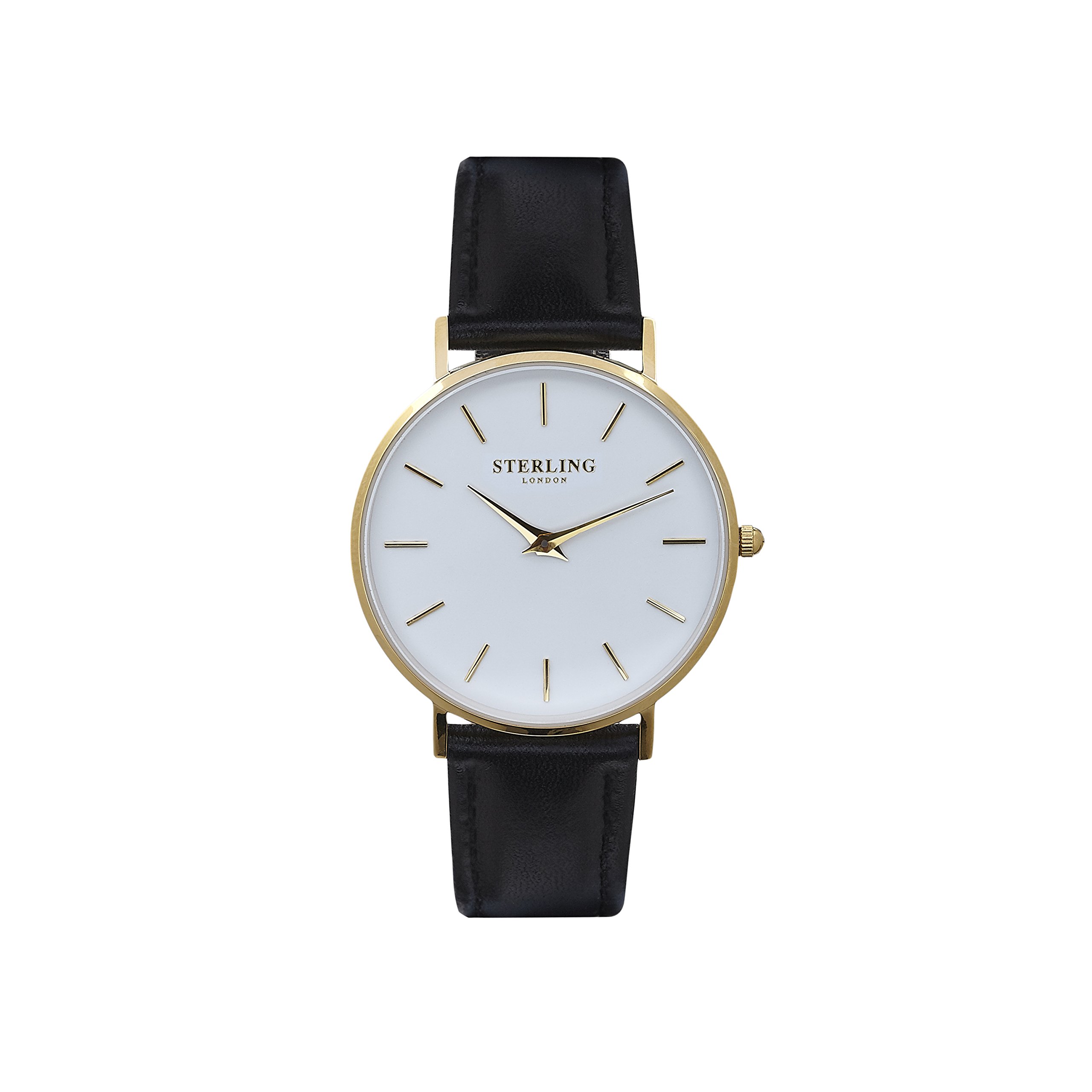 Minimalist Leather Quartz Watch for Women - Black/Brown/White Vegan Leather, Gold/Rose Gold/Silver - Perfect for Office & Casual Wear