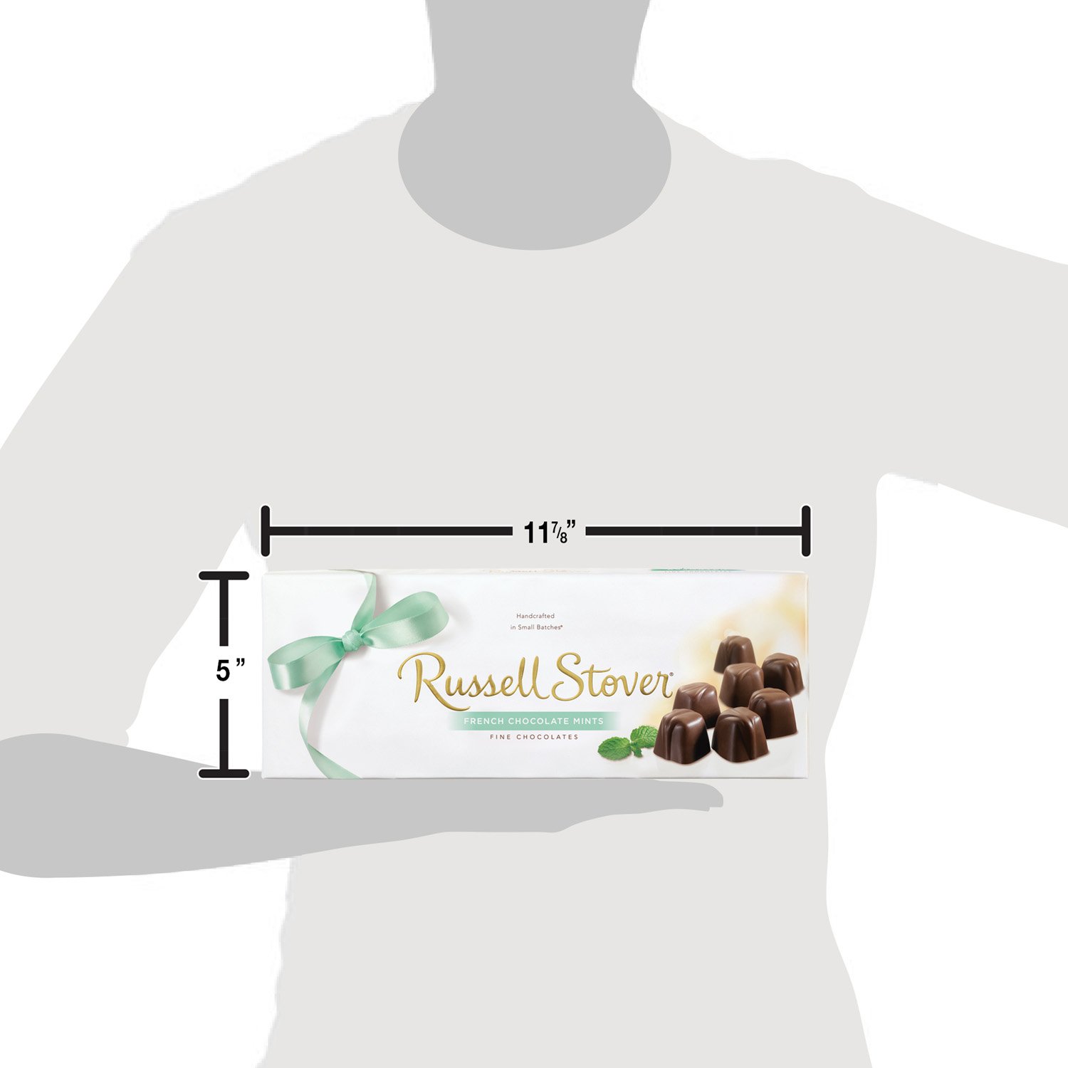 Russell Stover French Chocolate Mints 10oz Box - Premium Mint Chocolate Candy Gift, Individually Wrapped, Rich Chocolate Covered Mints - Perfect for Holiday Gifts, Party Favors, Office Treats & Dessert Table Decorations