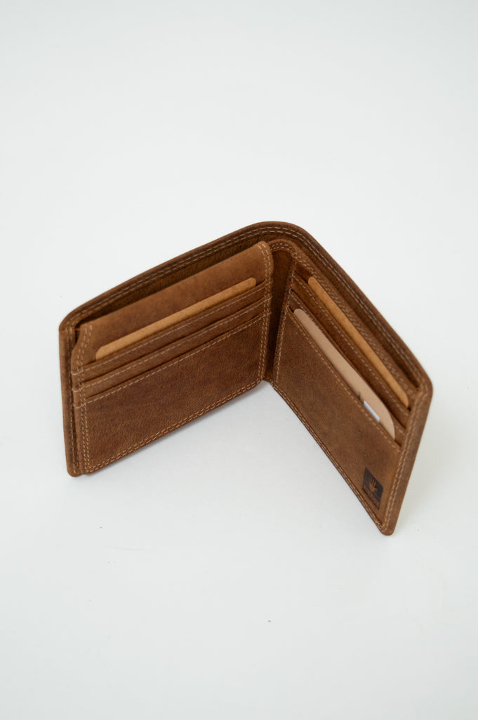 Premium Buffalo Leather Adrian Klis 212 Bill Fold Wallet - Slim Bifold Design for Men's Everyday Carry & Business Use