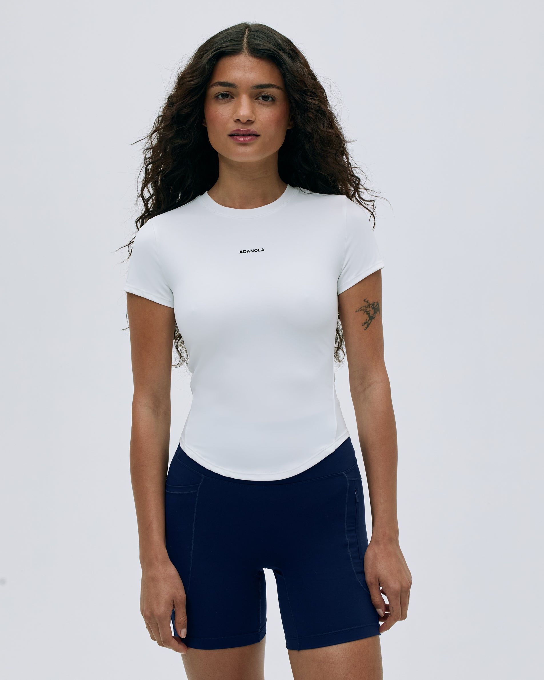 Ultimate Curved Hem Short Sleeve T-Shirt for Women - Soft Cotton White Top | Perfect for Casual Wear, Summer Outfits & Layering