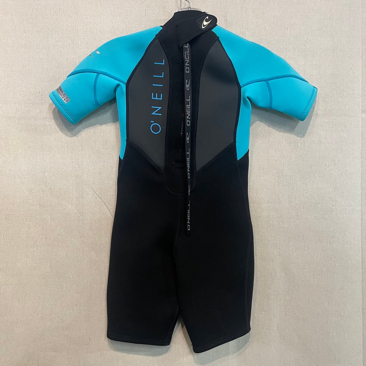 O'Neill REACTOR 2 Youth 2mm Back Zip Spring Wetsuit - Black/Light Aqua Size 6 - Perfect for Kids Surfing, Swimming & Water Sports