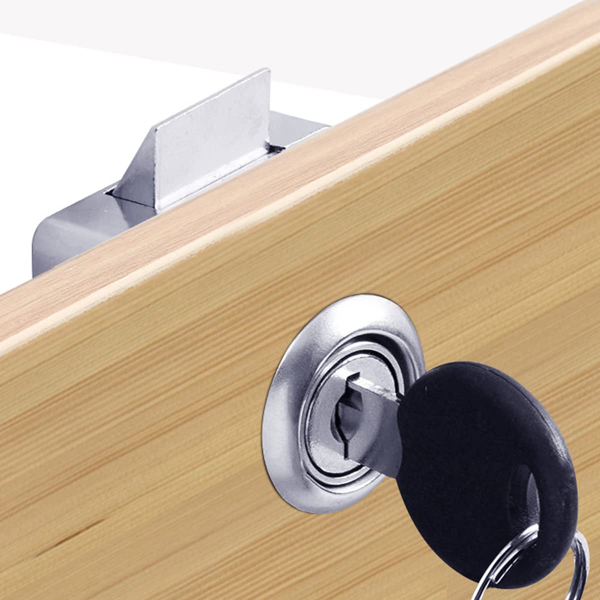 **Keyed Alike Automatic Cabinet Drawer Lock with Forstner Drill Bit - 3/4
