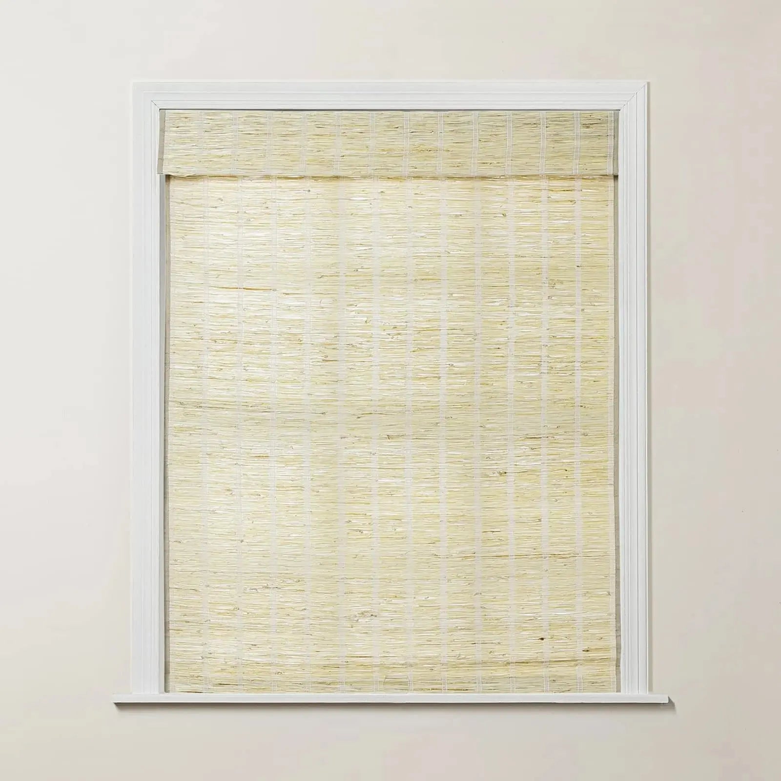 Rae Natural Ramie Jute Woven Wood Window Shades - Series M | Eco-Friendly Bamboo Blinds for Living Room, Bedroom & Office | Light Filtering & UV Protection