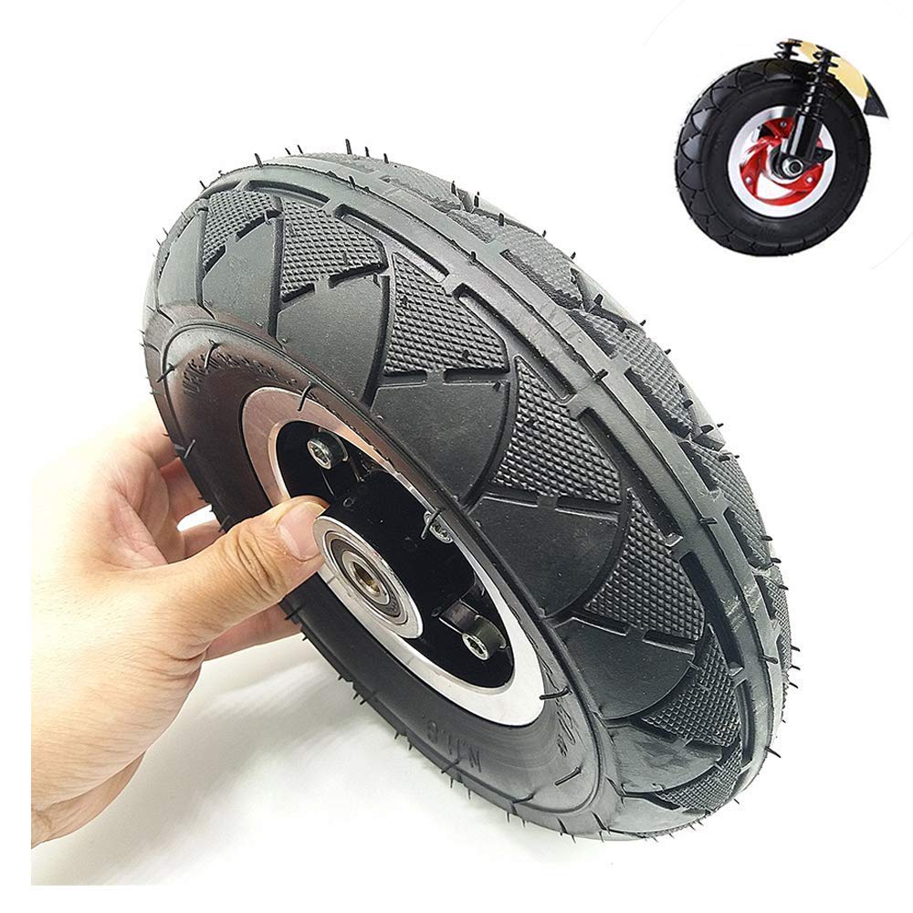 Premium 8-Inch Electric Scooter Tires - 200x50 Pneumatic Inner & Outer Tire Set with Aluminum Alloy Wheels & Bearings | Durable for Commuting, Urban Travel & Outdoor Adventures