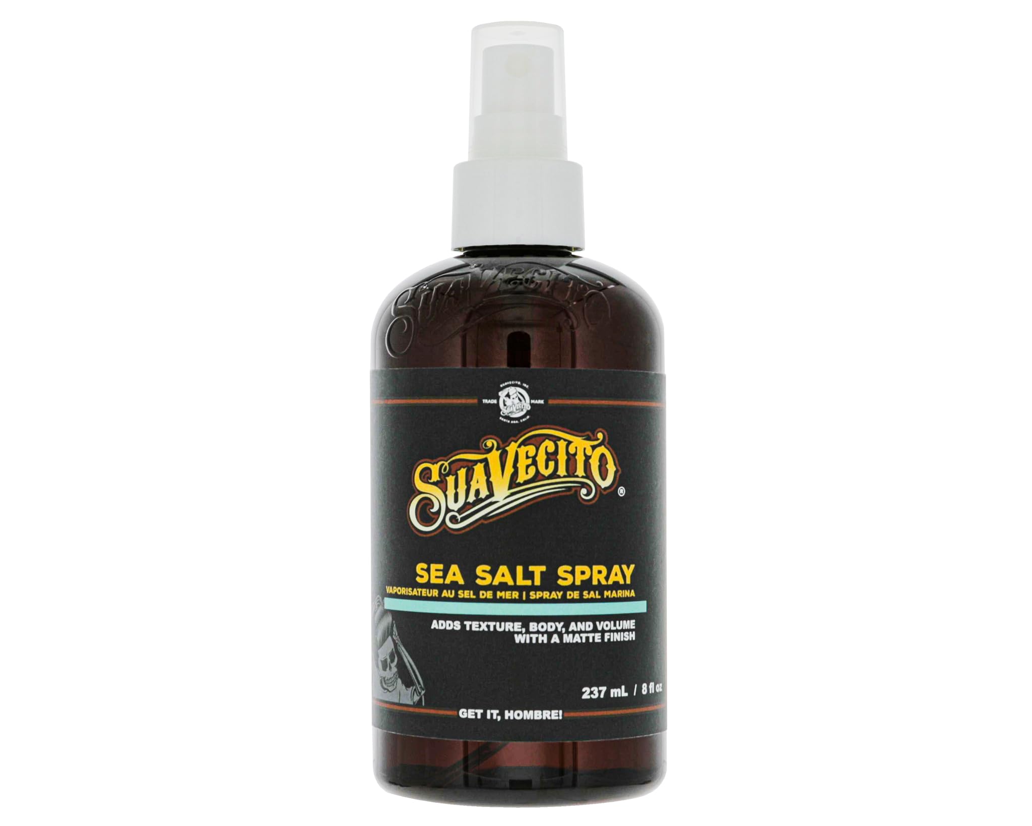 Suavecito Sea Salt Spray for Textured Beach Waves - 8 oz Pump Bottle for Men & Women - Perfect for Styling, Volume & Natural Hair Texture - Great for Beach, Travel & Everyday Use
