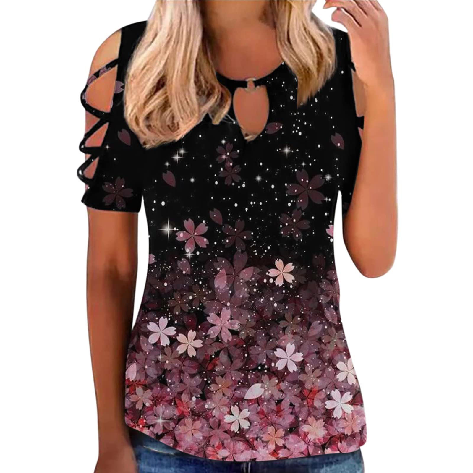 Women's Loose Fit Workout Tops - Short Sleeve Casual Crewneck T-Shirts | Fashion Basic Tunic Tees for Women | Perfect for Gym, Yoga, Running & Everyday Wear