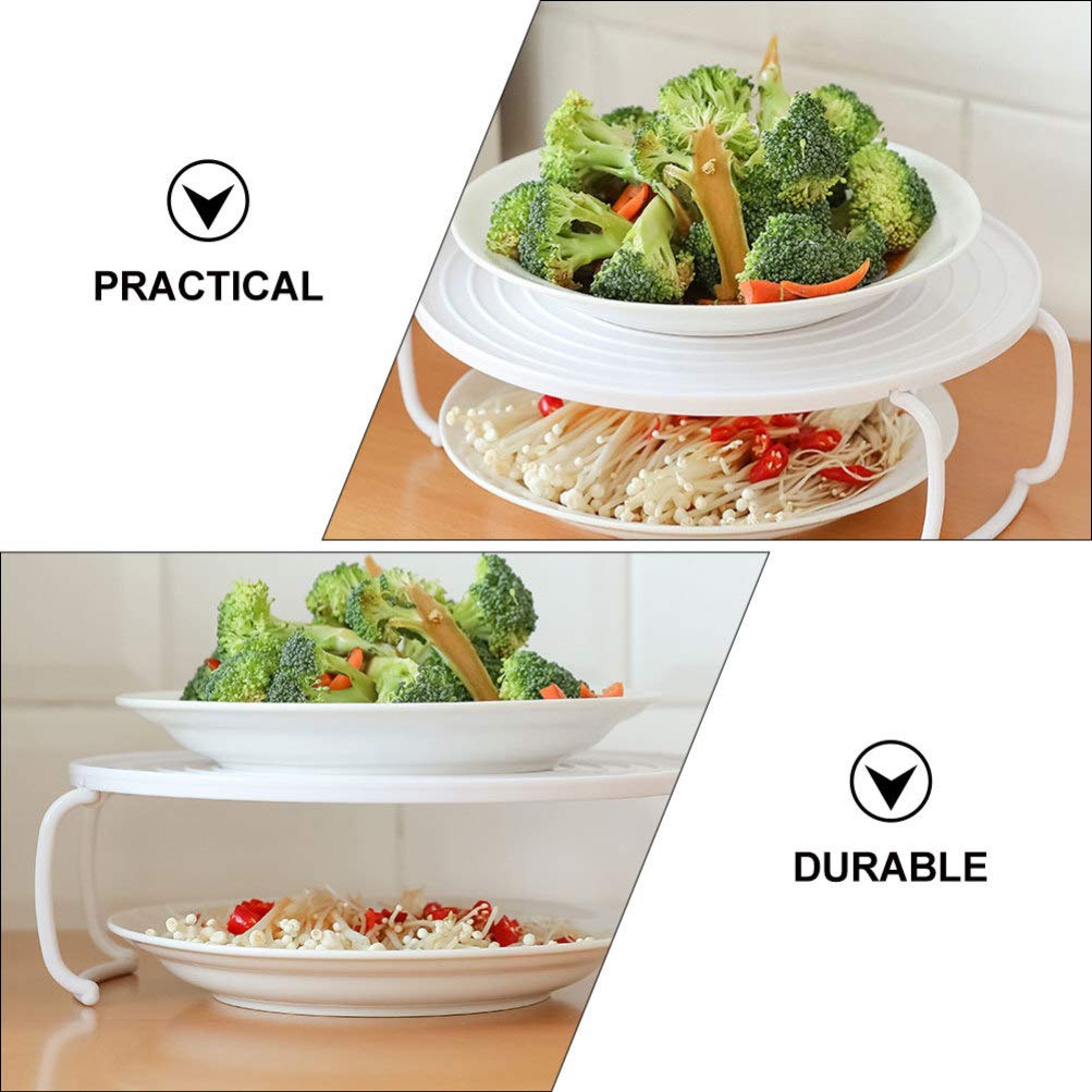2-Piece Microwave Steaming Rack Set - BPA-Free Plastic Steamer Plate Cover with Food Tray for Oven & Pressure Cooker | Kitchen Accessories for Healthy Cooking & Meal Prep