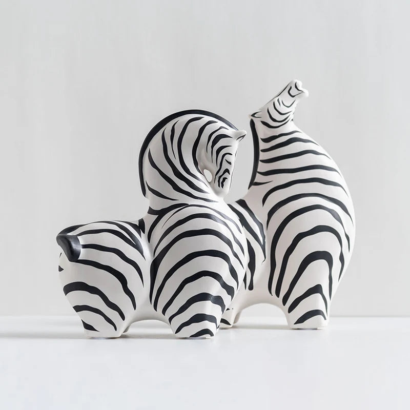 Handmade Safari Ceramic Sculpture - African Wildlife Decor for Home & Office - Perfect for Living Room, Bookshelf, or Desk Display