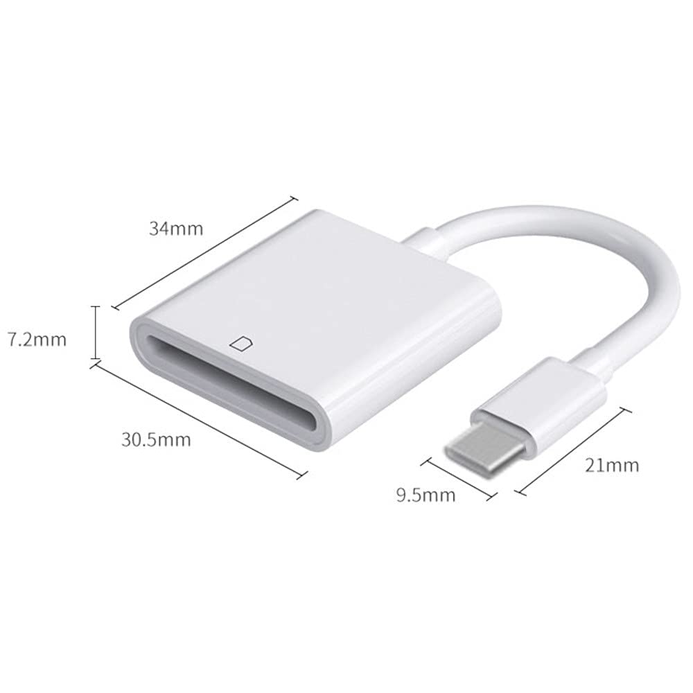 JacobsParts USB Type C to USB-C OTG Adapter with SD Card Reader - Fast Data Transfer for Smartphones, Tablets & Laptops - Perfect for Travel, Photography & File Backup