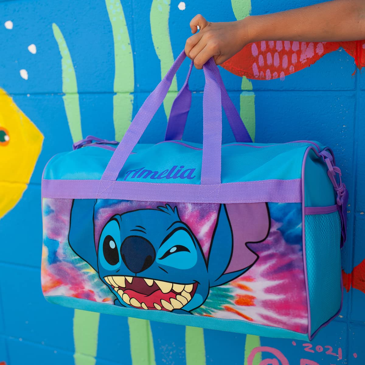 Personalized Disney Stitch Kids Duffel Bag - Licensed Character Backpack for Boys & Girls - Perfect for School, Travel, and Sports Gear Storage