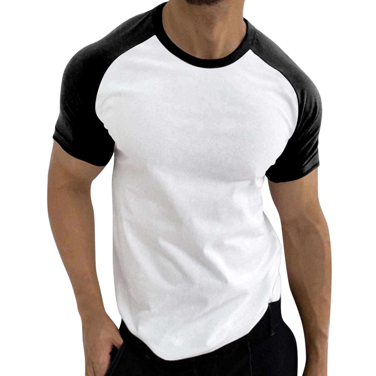 Men's Stringer Tank Tops & Half Zip Pullover V-Neck T-Shirts - Breathable Workout Shirts for Gym, Running & Casual Wear - White Athletic Tees