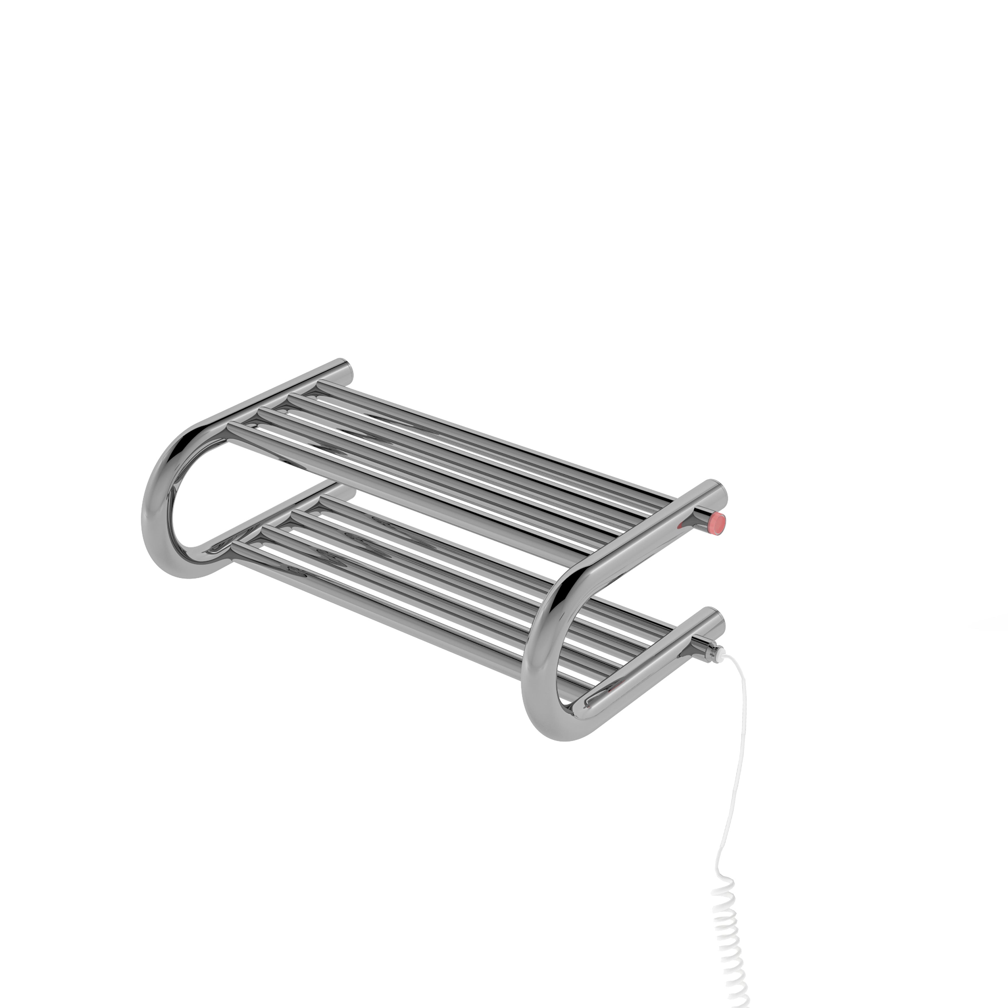 Essentia 8 Bar Shelf Towel Warmer - Hardwired & Plug-In Options - Polished Stainless Steel - Perfect for Bathrooms, Spas & Luxury Homes