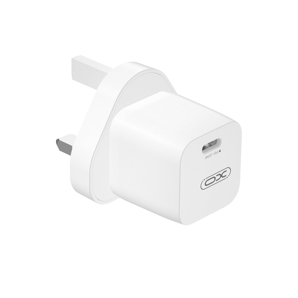 20W PD USB C Fast Charger Adapter - 3-Pin Wall Plug for iPhone 15/14/13, Samsung Galaxy, iPad - Quick Charge for Home, Office & Travel