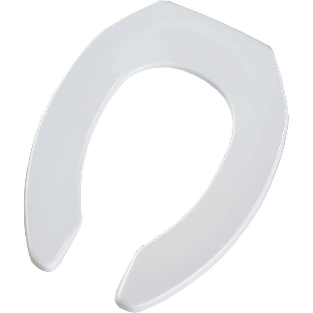 Bemis Elongated Open Front Toilet Seat - White 529879 | Durable & Comfortable Toilet Seat for Home, Office & Public Restrooms | ADA Compliant & Easy to Install