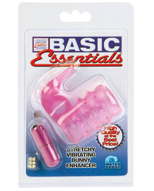 Premium Stretchy Vibrating Bunny Cock Ring with Clitoral Stimulator | Adjustable & Reusable | Enhances Pleasure for Couples | Perfect for Valentine's Day & Romantic Nights (Pink)